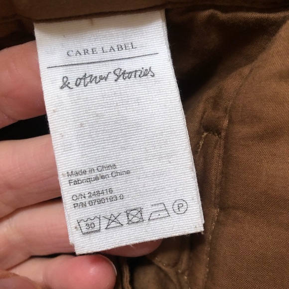 & Other Stories Stockholm Atelier Brown Corduroy Trousers EU Sz 38/ US Sz 6 - Picture 9 of 9
